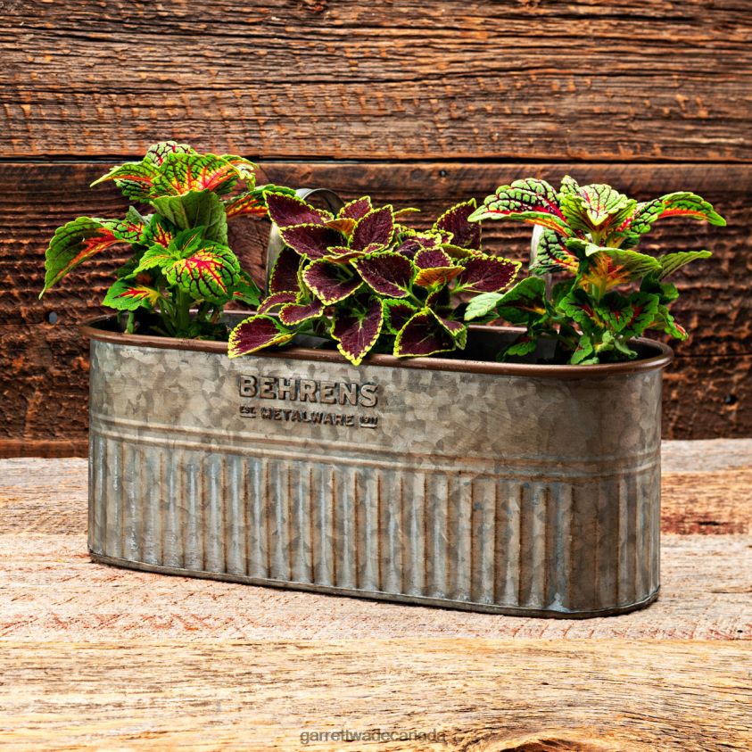 Garrett Wade Galvanized Hanging Metal Planter 8628N2176 Garden