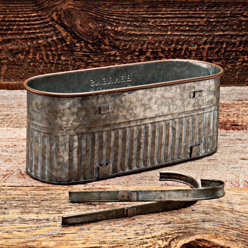 Garrett Wade Galvanized Hanging Metal Planter 8628N2176 Garden