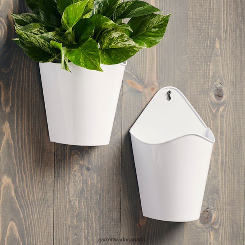 Garrett Wade Galvanized Steel Wall Hanging Planters 8628N2174 Garden