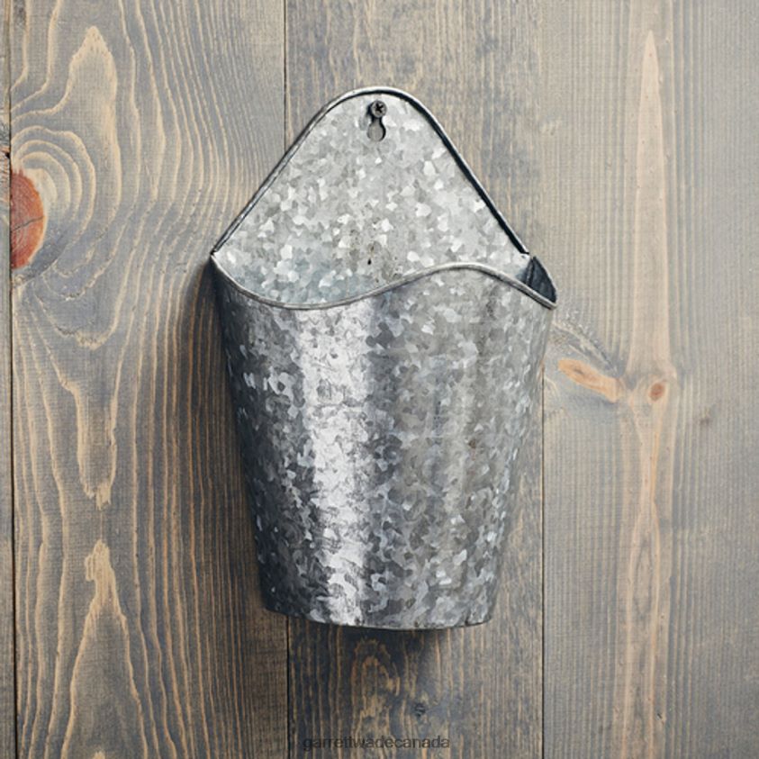 Garrett Wade Galvanized Steel Wall Hanging Planters 8628N2174 Garden