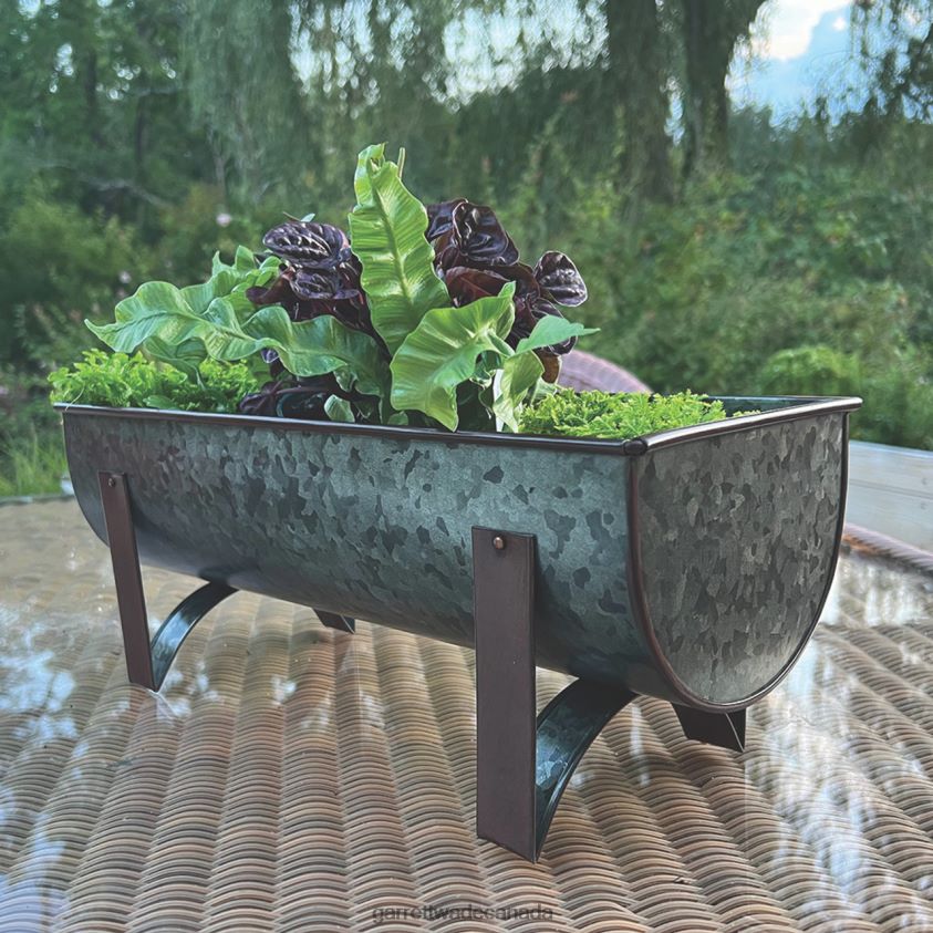 Garrett Wade Galvanized Steel Window Planters 8628N2163 Garden