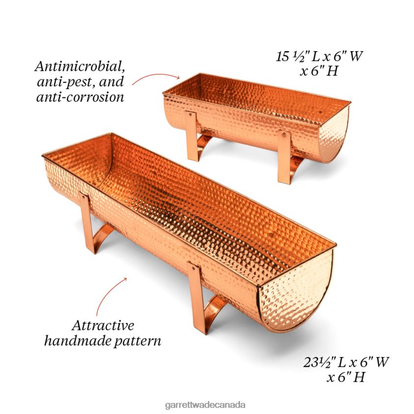 Garrett Wade Solid Copper Window Planters 8628N2148 Garden