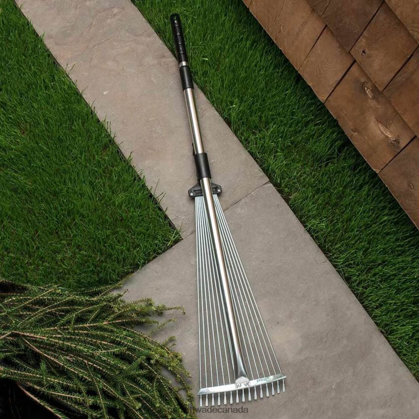 Garrett Wade Collapsing Garden and Leaf Rake with Extendable Handle 8628N2196 Garden