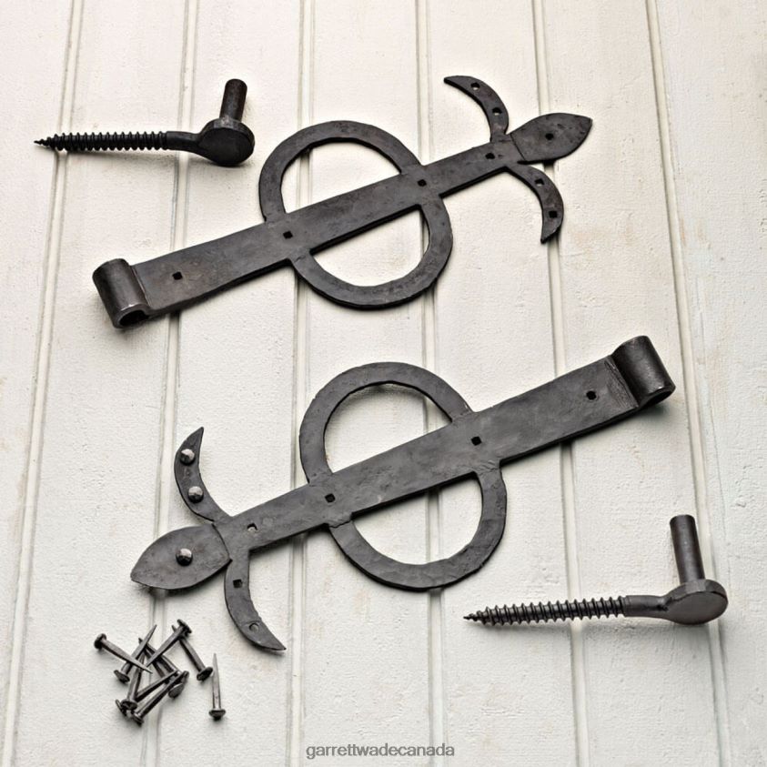 Garrett Wade Pair of Ornate Gate Hinges (17 '' long) 8628N2271 Garden