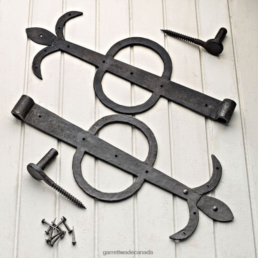 Garrett Wade Pair of Ornate Gate Hinges (25 '' long) 8628N2272 Garden