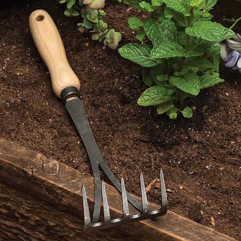 Garrett Wade 5-Tine Hand Rake 8628N289 Garden