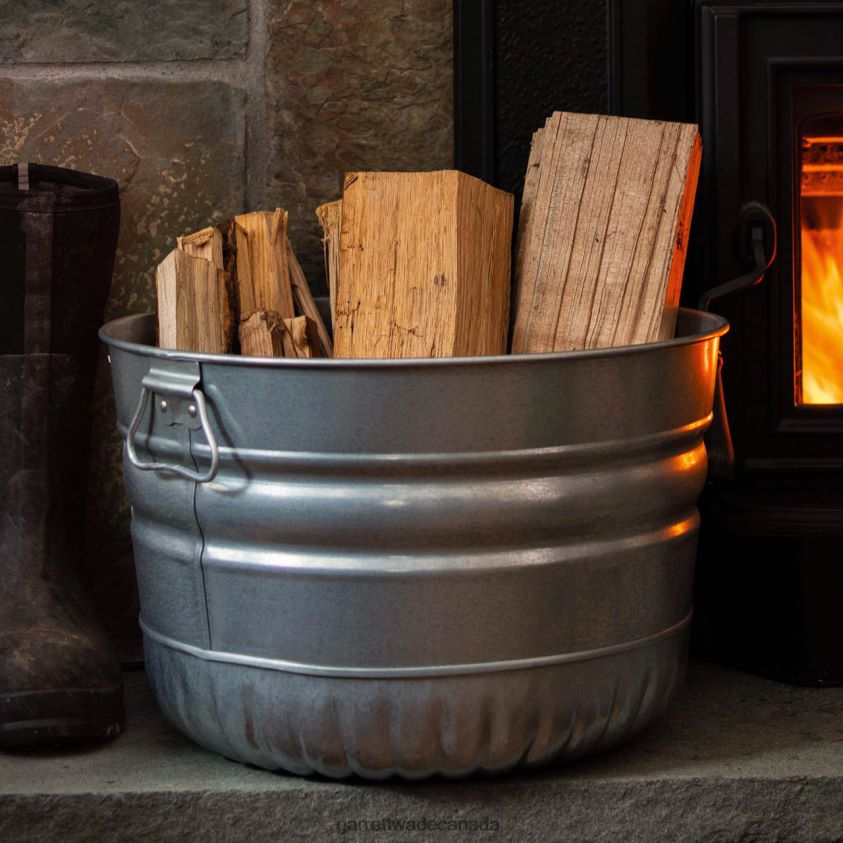 Garrett Wade Galvanized Steel Bushel Basket 8628N2977 Home & Kitchen