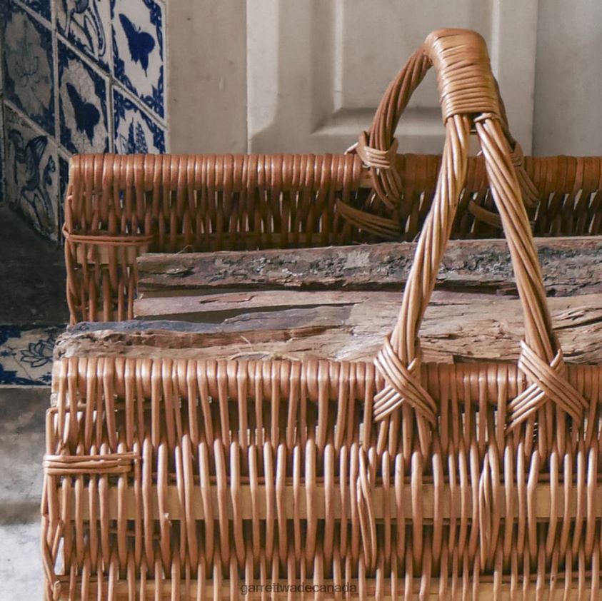 Garrett Wade Handwoven Wicker Fireplace Basket 8628N2969 Home & Kitchen