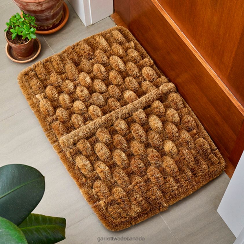 Garrett Wade Coir and Stainless Steel Rectangular Knubbly Doormat 8628N2992 Home & Kitchen