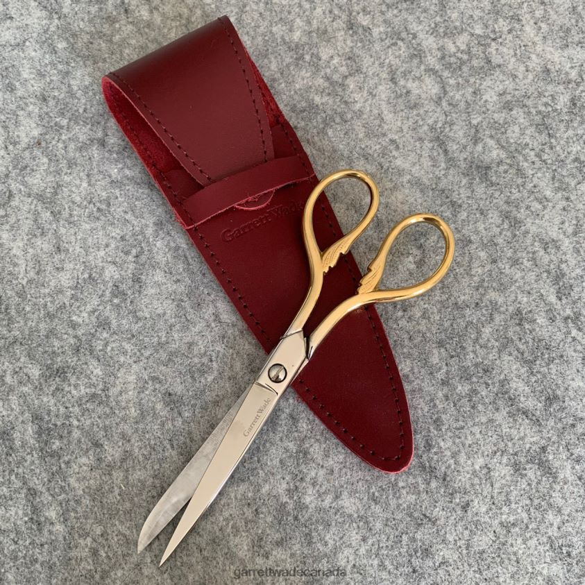 Garrett Wade 6'' Gilded Sewing Scissors with French Leather Case 8628N21053 Home & Kitchen