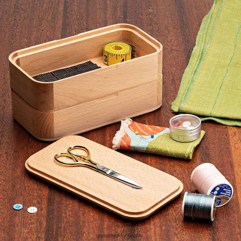 Garrett Wade Beechwood Sewing Box & Scissor Set 8628N21049 Home & Kitchen