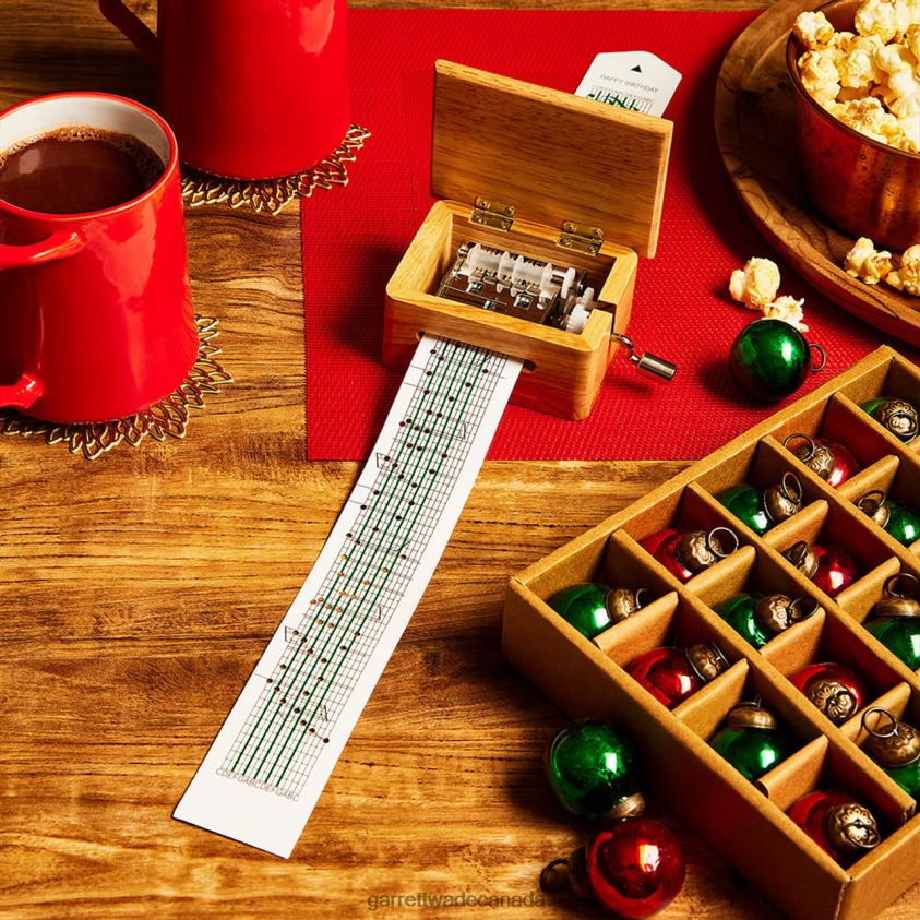 Garrett Wade Hand-Cranked Wooden Music Box 8628N2887 Home & Kitchen