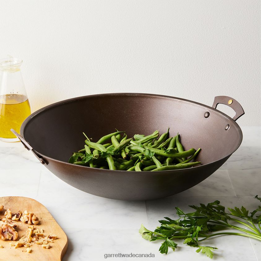 Garrett Wade Netherton Prospector-Handled Spun Iron Wok 8628N2765 Home & Kitchen