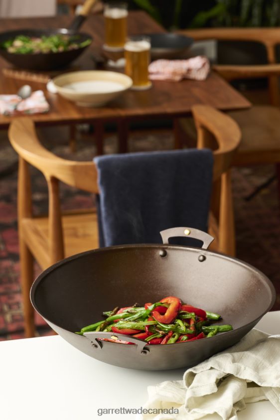 Garrett Wade Netherton Prospector-Handled Spun Iron Wok 8628N2765 Home & Kitchen