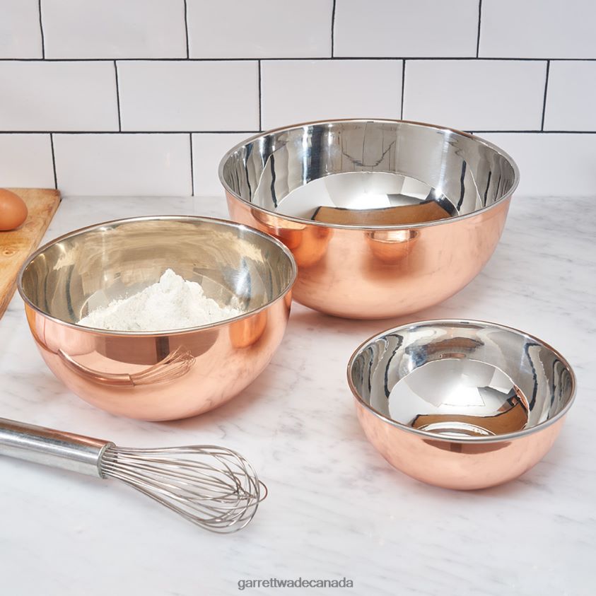 Garrett Wade 3 Beautiful Steel Lined Copper Bowls 8628N2843 Home & Kitchen