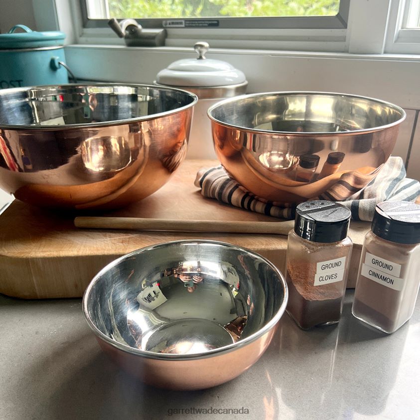Garrett Wade 3 Beautiful Steel Lined Copper Bowls 8628N2843 Home & Kitchen