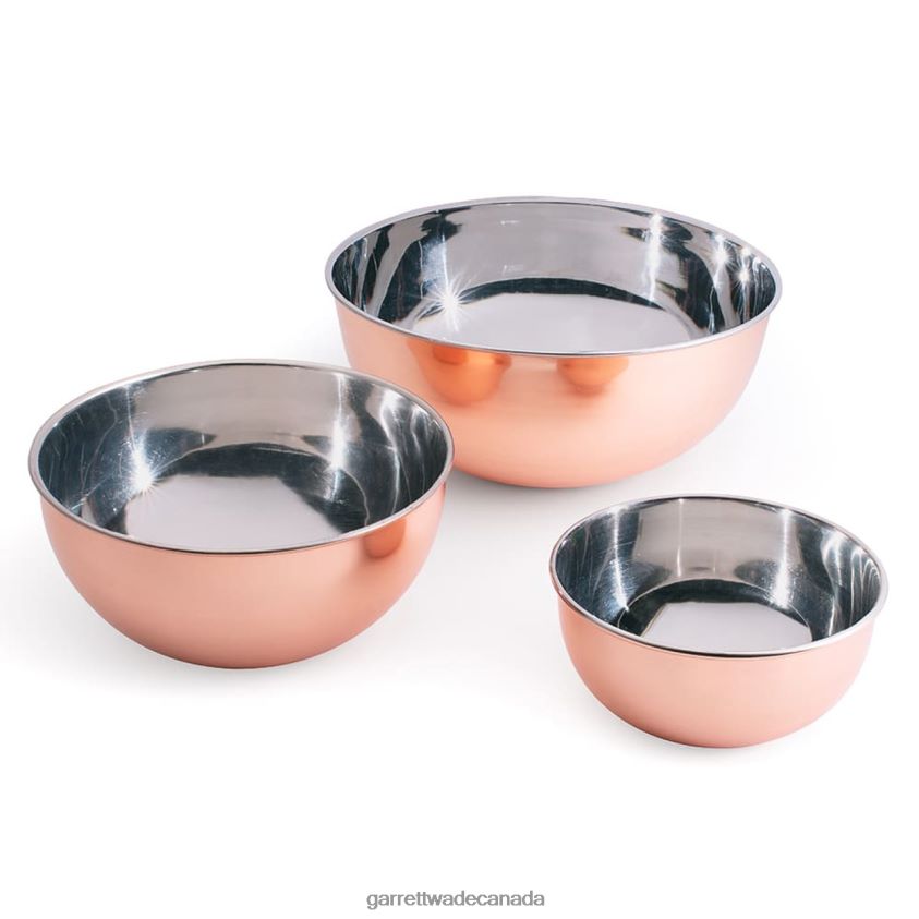 Garrett Wade 3 Beautiful Steel Lined Copper Bowls 8628N2843 Home & Kitchen