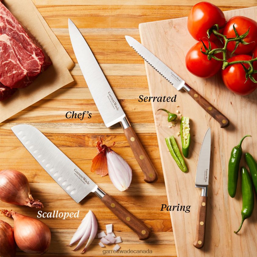 Garrett Wade Four Piece Stunning Kitchen Knife Set in Walnut 8628N2773 Home & Kitchen