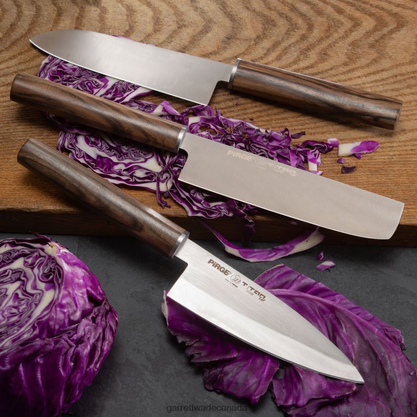 Garrett Wade Walnut-Handled Japanese-Style Cooking Knives Set 8628N2824 Home & Kitchen