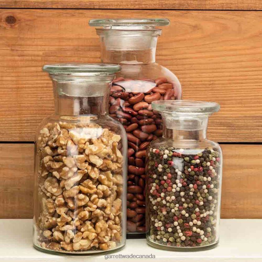 Garrett Wade Three Glass Apothecary Jars 8628N2881 Home & Kitchen