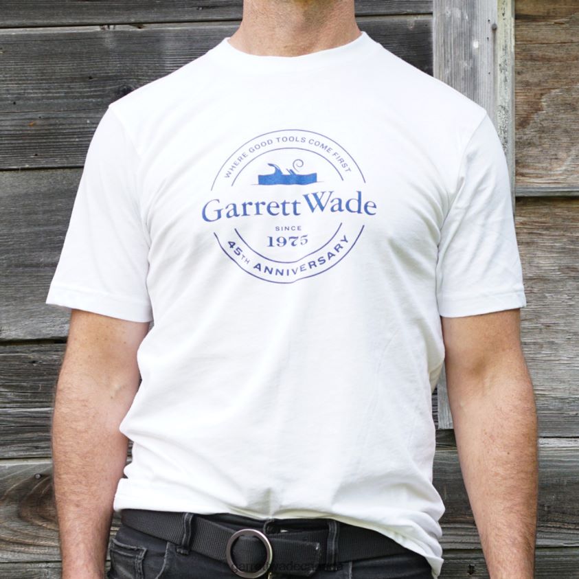 Garrett Wade 45th Anniversary T-Shirts - White 8628N21065 Home & Kitchen