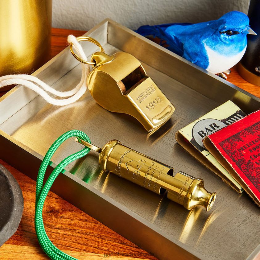 Garrett Wade 1918 Brass Artillery Officer's Whistle 8628N2305 Outdoor