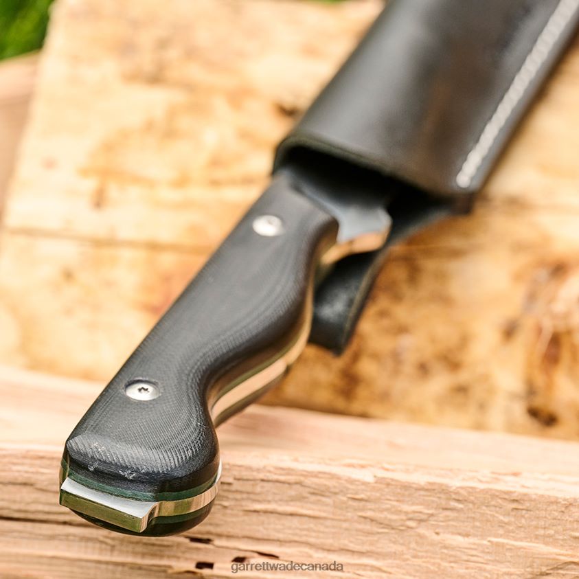 Garrett Wade Bushcraft Chisel Knife - G10 Handle and Leather Sheath 8628N2322 Outdoor