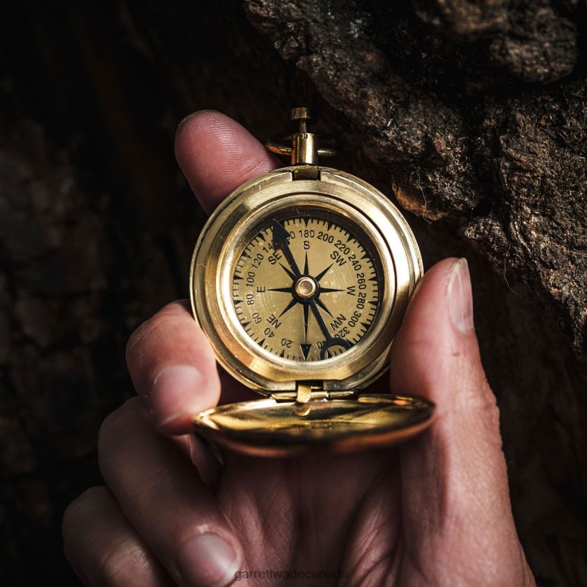 Garrett Wade Push-Button Brass Compass 8628N2312 Outdoor