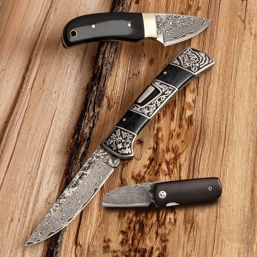 Garrett Wade 3 Gorgeous Damascus Knives 8628N2391 Outdoor