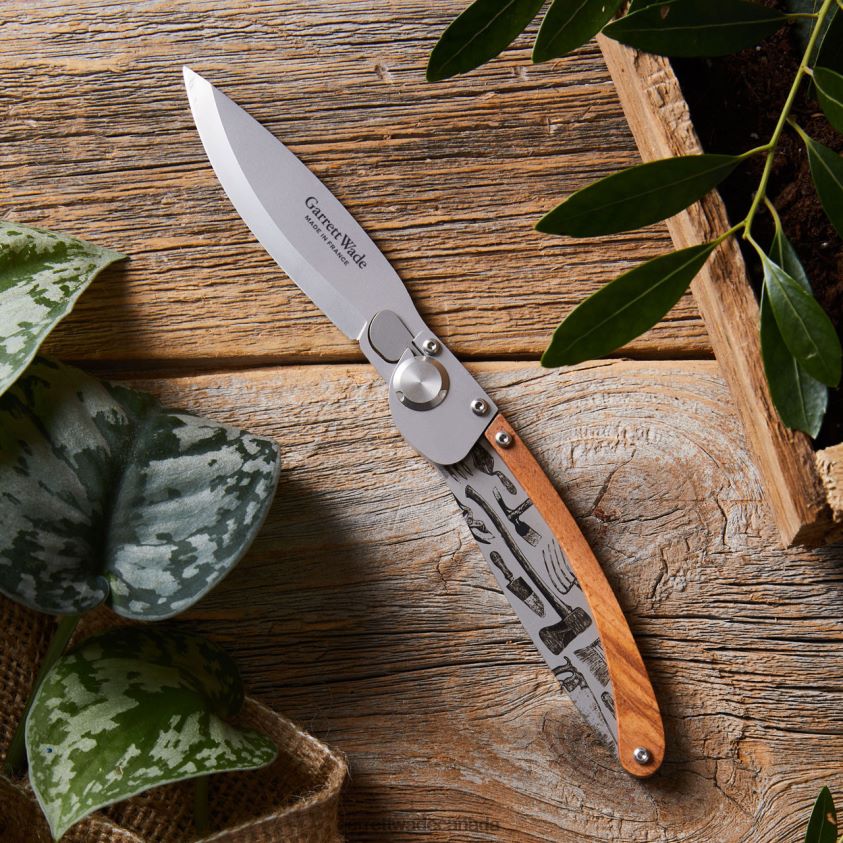 Garrett Wade K2 Engraved Garden Tool Folding Knife 8628N2392 Outdoor