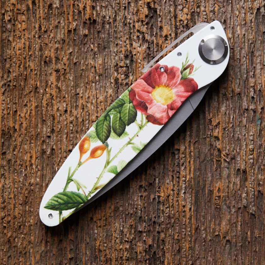 Garrett Wade K2 Flower Design Folding Knife 8628N2381 Outdoor