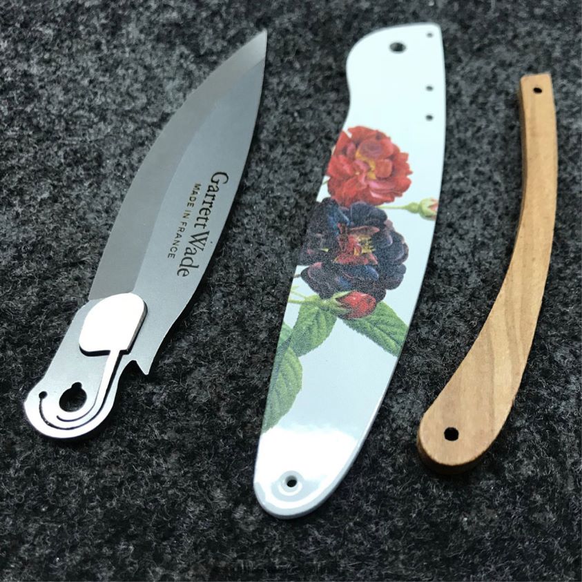 Garrett Wade K2 Flower Design Folding Knife 8628N2381 Outdoor