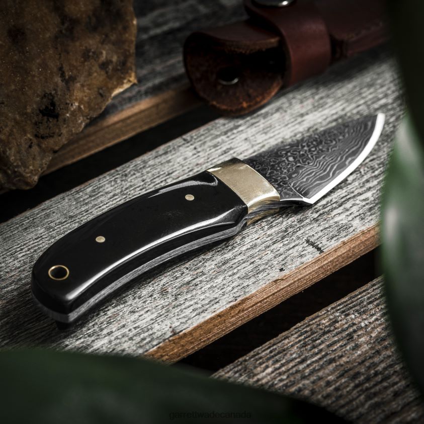 Garrett Wade Short Damascus Fixed-Blade Knife 8628N2374 Outdoor