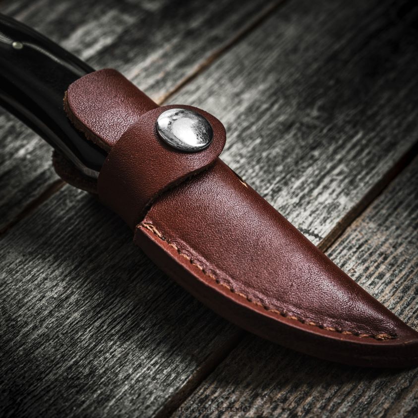 Garrett Wade Short Damascus Fixed-Blade Knife 8628N2374 Outdoor