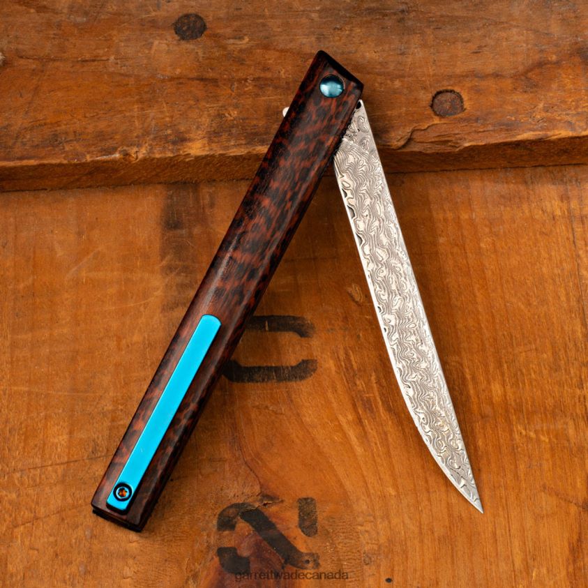 Garrett Wade Slim Profile Damascus Penknife 8628N2376 Outdoor