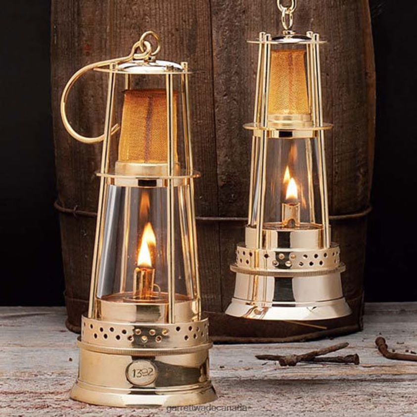 Garrett Wade Brass Miner's-Style Oil Lamps 8628N2412 Outdoor