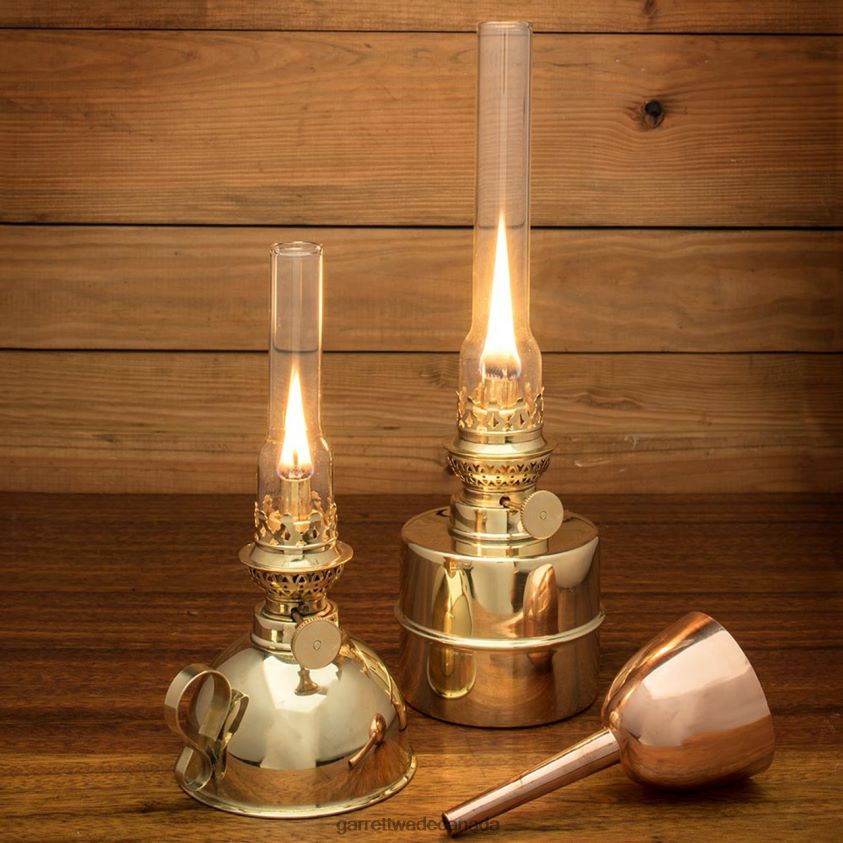 Garrett Wade Extra-Bright Brass Oil Lamps 8628N2405 Outdoor