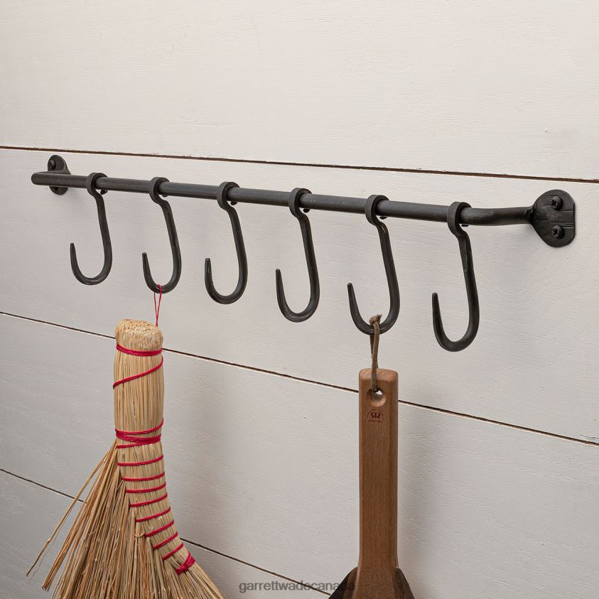 Garrett Wade Forged Iron Rod Rack with 6 S-Hooks 8628N2513 Workshop