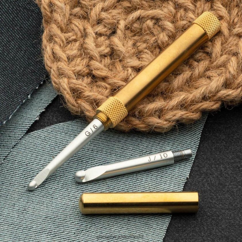 Garrett Wade 2-in-1 Brass Crochet Hook 8628N2588 Workshop