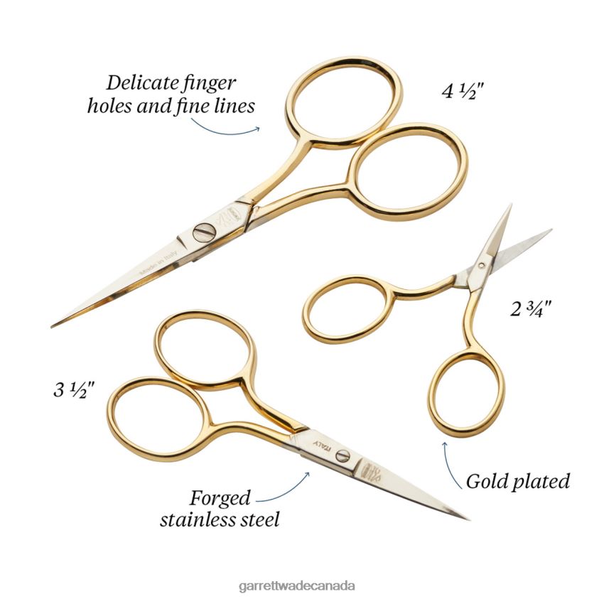 Garrett Wade Set of Three Classic Embroidery Scissors 8628N2583 Workshop