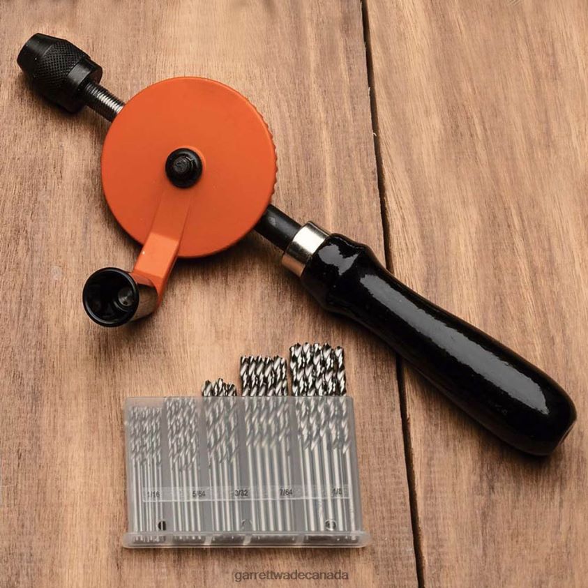 Garrett Wade Traditional Hand Drill and 50 Piece Bit Set 8628N2474 Workshop