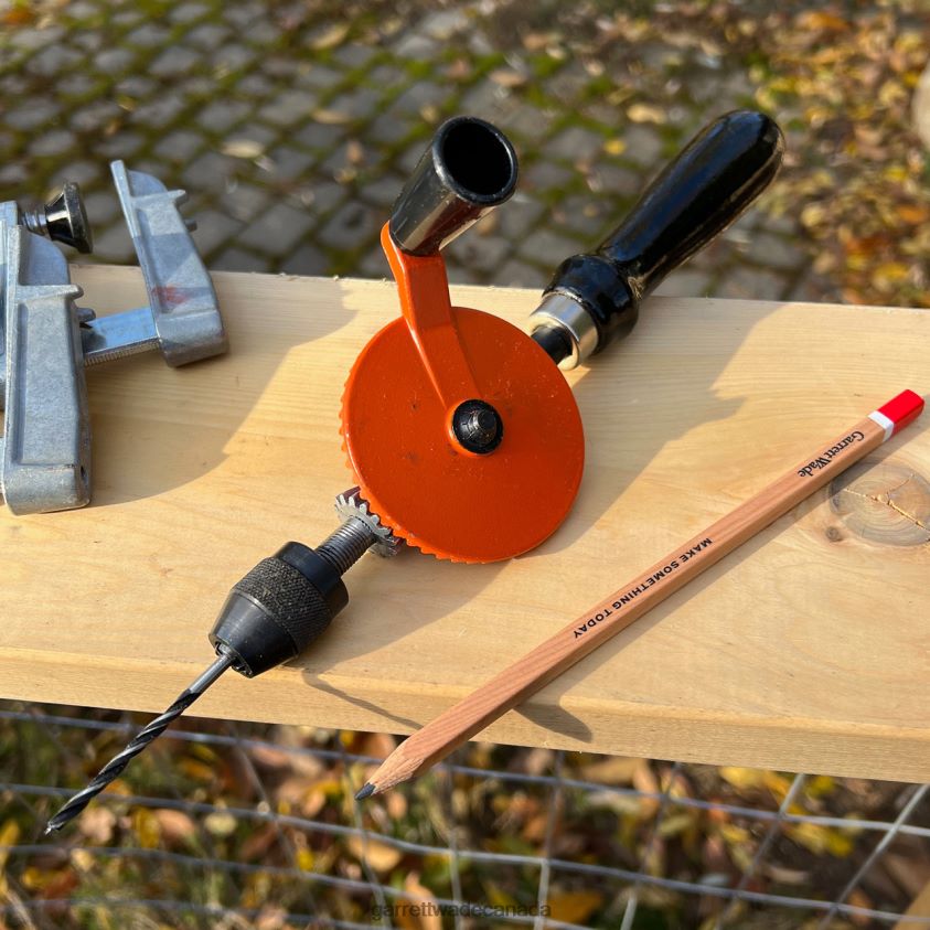 Garrett Wade Traditional Hand Drill and 50 Piece Bit Set 8628N2474 Workshop