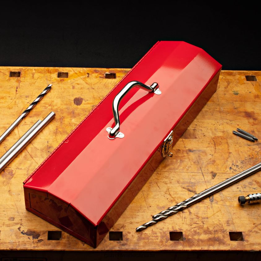Garrett Wade Red Steel ''Torpedo'' Toolbox 8628N2459 Workshop