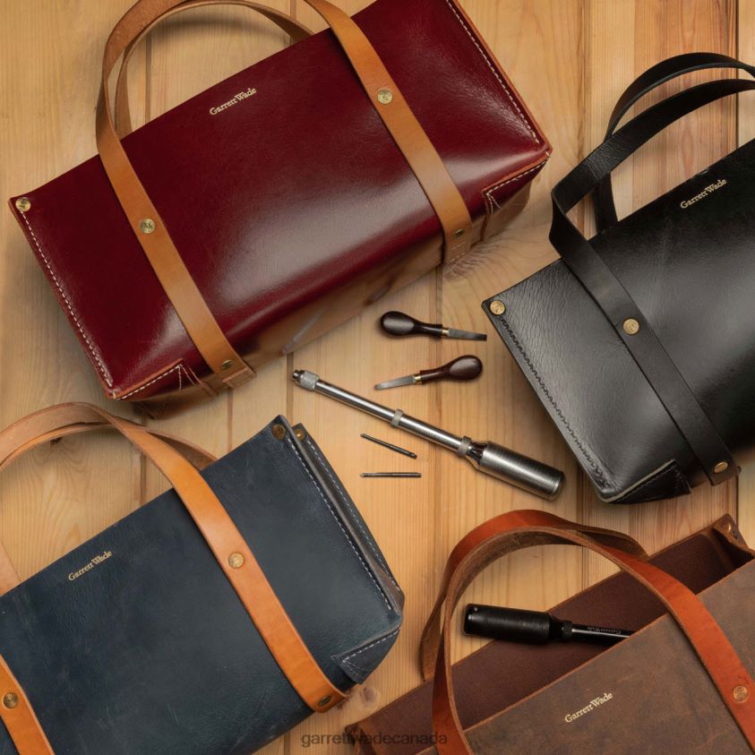 Garrett Wade USA Made Portable Leather Tool Bags (multiple colors) 8628N2454 Workshop